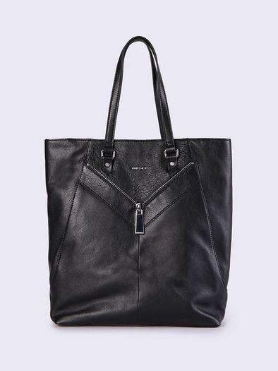 Diesel Leather Shoulder Bag with zip detail