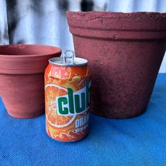 2 terracotta flower pots