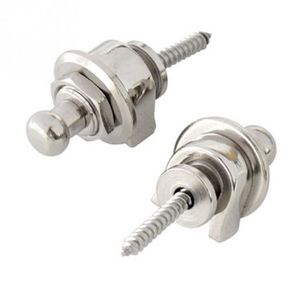Strap Locks, pair, for Electric or Acoustic guitar Chrome