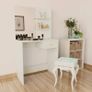 Dressing Table Chipboard 75x40x141 cm White Image 5