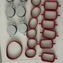 Set  of 6 x 33mm OEM design by aluminum For BMW M57 Swirl Flap Blanking Plates seal with intake manifold gasket 6 cylinder Image 8
