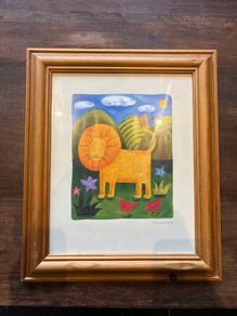 Sophie Harding Leo the Lion Signed Art Work Nursery