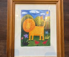 Sophie Harding Leo the Lion Signed Art Work Nursery