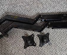 Dual arm monitor stand