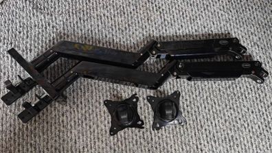 Dual arm monitor stand