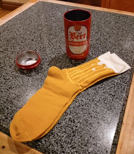 Drinking Socks In A Tin/can (brand New).