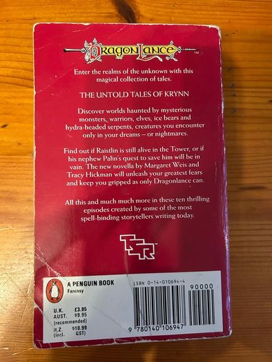 Fantasy book:'Dragonlance. Tales' trilogy