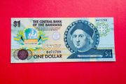 Bahamas  1 Dollar. 1992. Unc Pick 50a Commemorative Issue   )