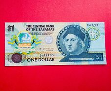 Bahamas  1 Dollar. 1992. Unc Pick 50a Commemorative Issue   )