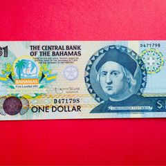 Bahamas  1 Dollar. 1992. Unc Pick 50a Commemorative Issue   )