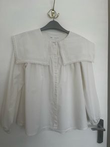 Zara Kids Blouse with Oversized Embroidered Collar Age 11 to 12