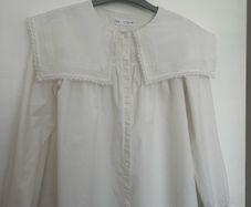 Zara Kids Blouse with Oversized Embroidered Collar Age 11 to 12