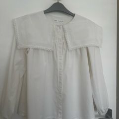 Zara Kids Blouse with Oversized Embroidered Collar Age 11 to 12