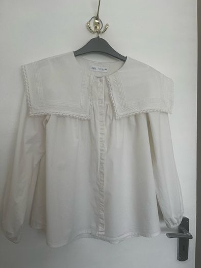 Zara Kids Blouse with Oversized Embroidered Collar Age 11 to 12