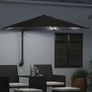 Garden Parasol Black 248 x 248 x 148 cm Polyester and Steel Image 3