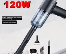Portable handheld vacuum cleaner perfect for car and home use.