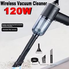 Portable handheld vacuum cleaner perfect for car and home use.
