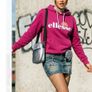 vintage Y2K ellesse burgundy hoodie funky bold comfy athleisure Image 3