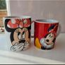 Set of Two Disney Minnie Mouse Ceramic Mugs Red White Polka Dot Cups Image 6
