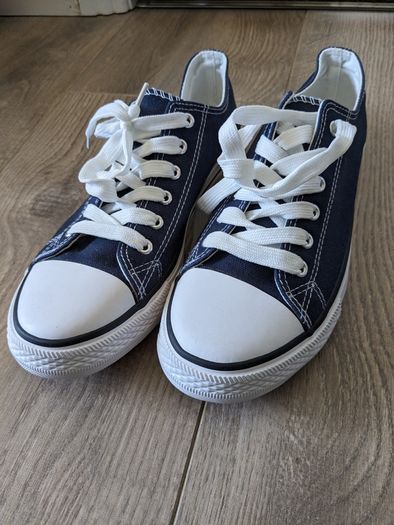 Navy Canvas Trainers size 8
