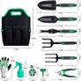 _Garden Tools Set, 11 in 1 Garden Tool Set with Bag, Stainless Steel Pruning Shears, Planting Trowel, Weed Trowel, Rake, Weed Fork, Pointed Shovel, Spray Accessory Set for Garden Care Image 3