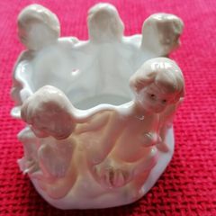 Vintage Porcelain Angel Candle Holder