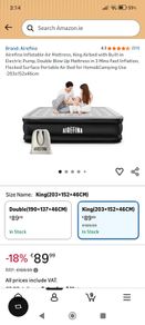 King size self inflating mattress