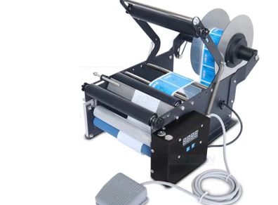 Semi Automatic Wine Tin Cans Jar Round Bottles Sticker Labeling Machine