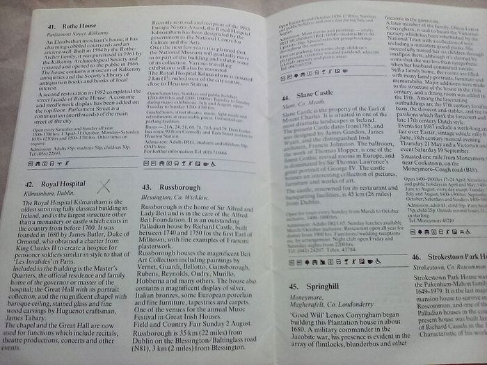 1987 Irish Tourist Houses & Gardens booklet