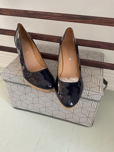 shoes wedge navy Pedro Anton size 40 wedge shoes