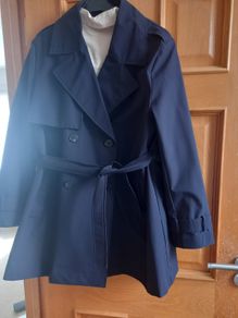 Zara limited edition navy mac/trench jacket