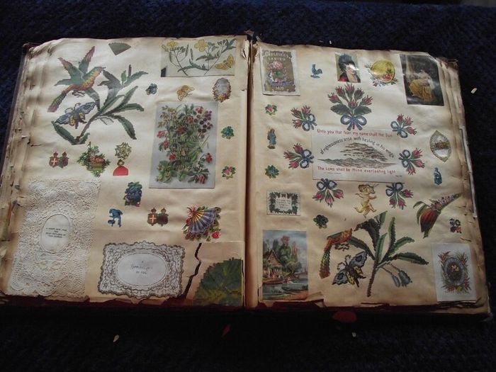 Victorian/Edwardian Album of colourful scraps - Circa 1890's/1900's