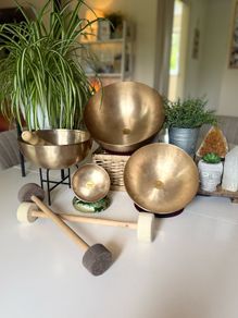 Peter Hess Therapy Singing Bowl Set with Original Accessories