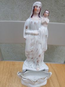 Antique French Madonna Statue