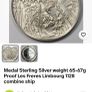 RARE Medal Sterling Silver weight 2.3 oz 65g Proof Les Freres Limbourg Image 5