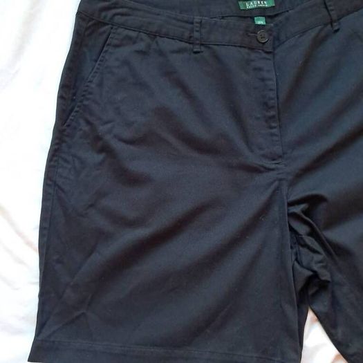 Ralph lauren cotton shorts size 42 waist 20" long Black In like new condition