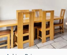 Solid oak Kitchen table with 6 chairs
