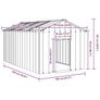 Dog House with Roof 114x202x101 cm Galvanised Steel Image 2