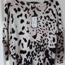 Monari Leopard Print Cotton Knit Jumper - Creamy Beige - UK 12 - BNWT RRP 150 Image 8