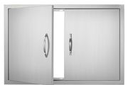 Door, 838x558 mm Double Outdoor Kitchen Door, Stainless Steel Flush Mount Door, Wall Vertical Door with Handles