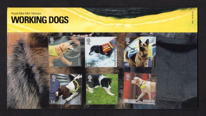 2008 Great Britain Working Dogs Commemorative Stamps Presentation Pack