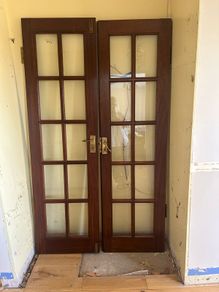 solid wood double doors