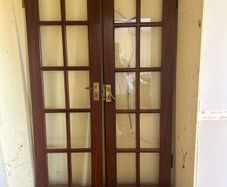 solid wood double doors