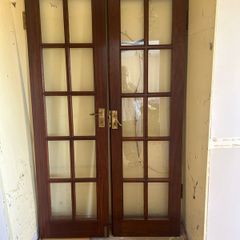 solid wood double doors