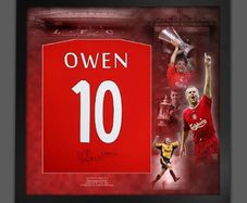Signed Michael Owen Framed Shirt