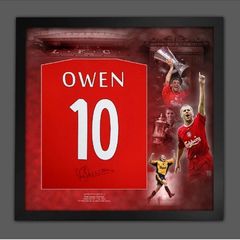 Signed Michael Owen Framed Shirt