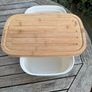 Joseph Joseph Bread Bin with Removable Bamboo Chopping Board Lid-White, 6 L Image 7
