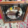 Vintage silhouette mirror lady image in black in wooden frame Image 4