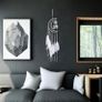 White Dream Catcher Handmade Moon Design with Feathers Dreamcatcher Wall Hanging Home Decoration Ornament Christmas Festival Craft Gift (FREE POSTAGE) Image 3