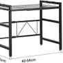 Expandable Microwave Rack Shelf, 2 Tier Oven Rack Stand Holder Kitchen Corner Shelf Desktop Printer Shelf Rack, Bakers Rack, Air Fryer shelf Stand,Storage Solution Organiser (Black) Image 6